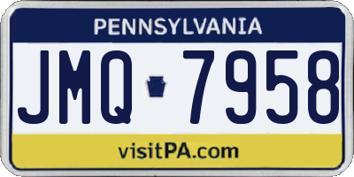 PA license plate JMQ7958