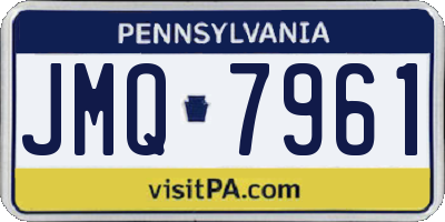 PA license plate JMQ7961