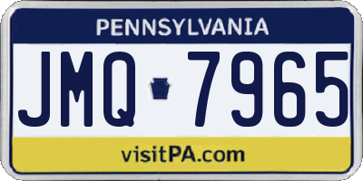PA license plate JMQ7965