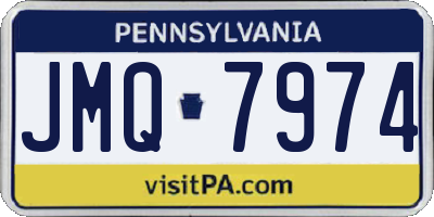 PA license plate JMQ7974