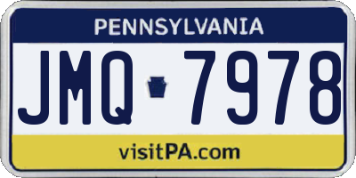 PA license plate JMQ7978