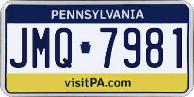 PA license plate JMQ7981