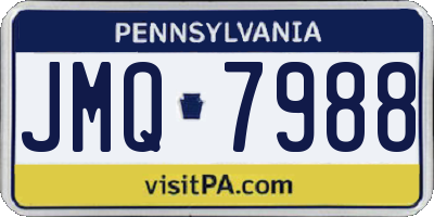 PA license plate JMQ7988