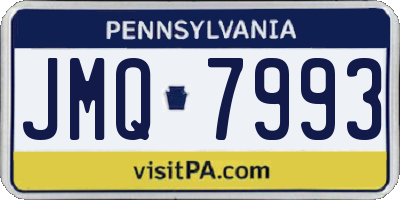 PA license plate JMQ7993