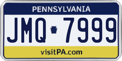 PA license plate JMQ7999