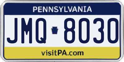 PA license plate JMQ8030
