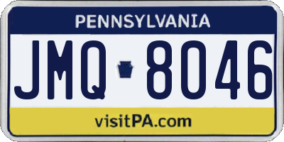 PA license plate JMQ8046