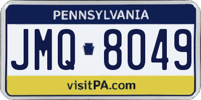 PA license plate JMQ8049