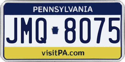PA license plate JMQ8075