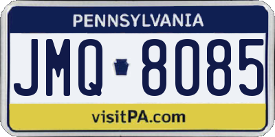 PA license plate JMQ8085