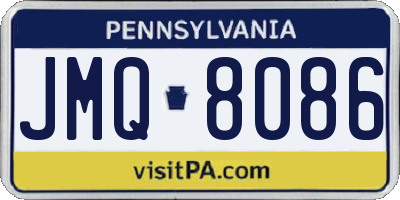PA license plate JMQ8086