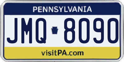 PA license plate JMQ8090