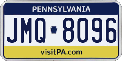 PA license plate JMQ8096