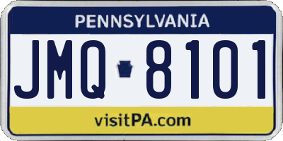 PA license plate JMQ8101