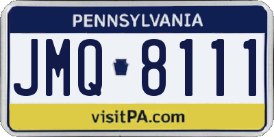 PA license plate JMQ8111
