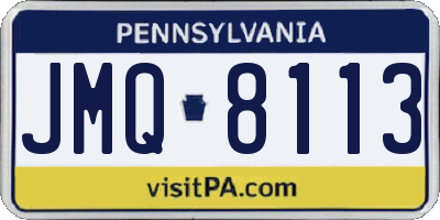 PA license plate JMQ8113
