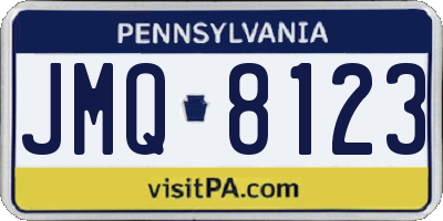 PA license plate JMQ8123