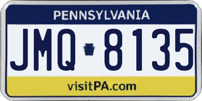 PA license plate JMQ8135