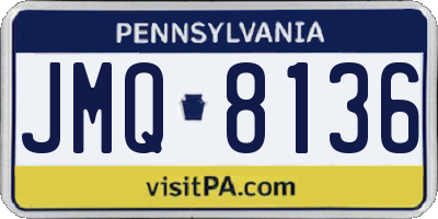 PA license plate JMQ8136