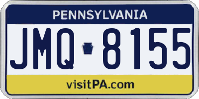 PA license plate JMQ8155