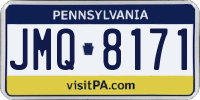 PA license plate JMQ8171