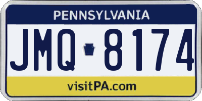 PA license plate JMQ8174