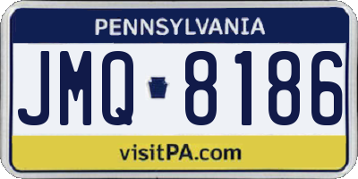 PA license plate JMQ8186