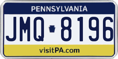 PA license plate JMQ8196