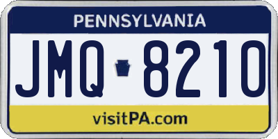 PA license plate JMQ8210