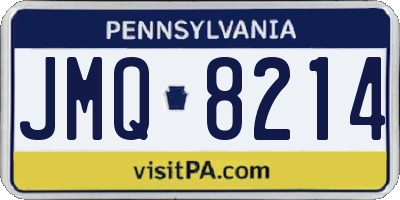 PA license plate JMQ8214