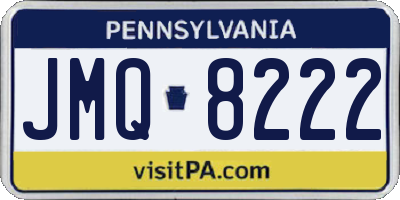 PA license plate JMQ8222