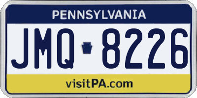 PA license plate JMQ8226