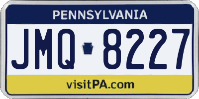 PA license plate JMQ8227