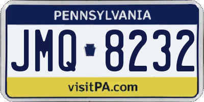PA license plate JMQ8232