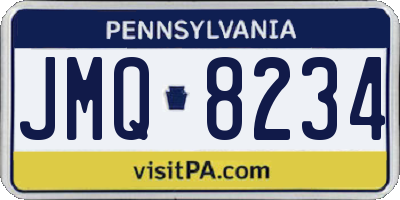 PA license plate JMQ8234