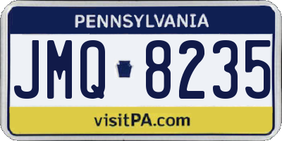 PA license plate JMQ8235