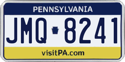PA license plate JMQ8241
