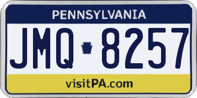 PA license plate JMQ8257