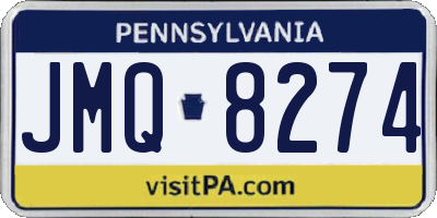 PA license plate JMQ8274