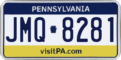 PA license plate JMQ8281
