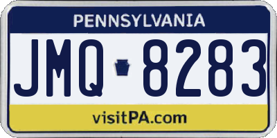 PA license plate JMQ8283