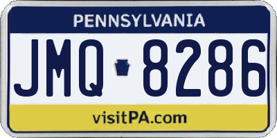 PA license plate JMQ8286