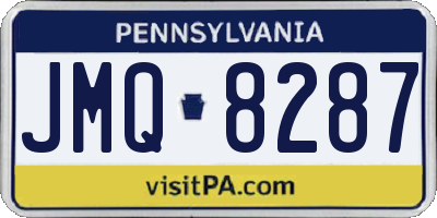 PA license plate JMQ8287
