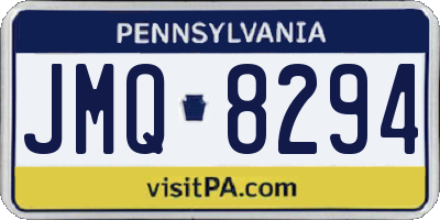 PA license plate JMQ8294