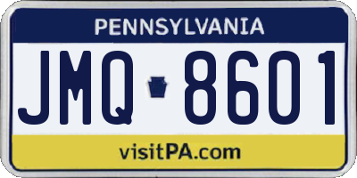 PA license plate JMQ8601