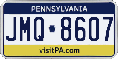 PA license plate JMQ8607