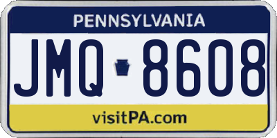 PA license plate JMQ8608
