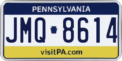 PA license plate JMQ8614