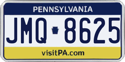 PA license plate JMQ8625