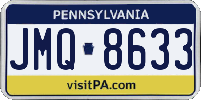 PA license plate JMQ8633